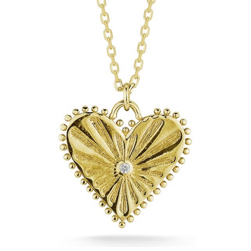 Sphera Milano NWOT 18K Gold Vermeil CZ Heart Pendant